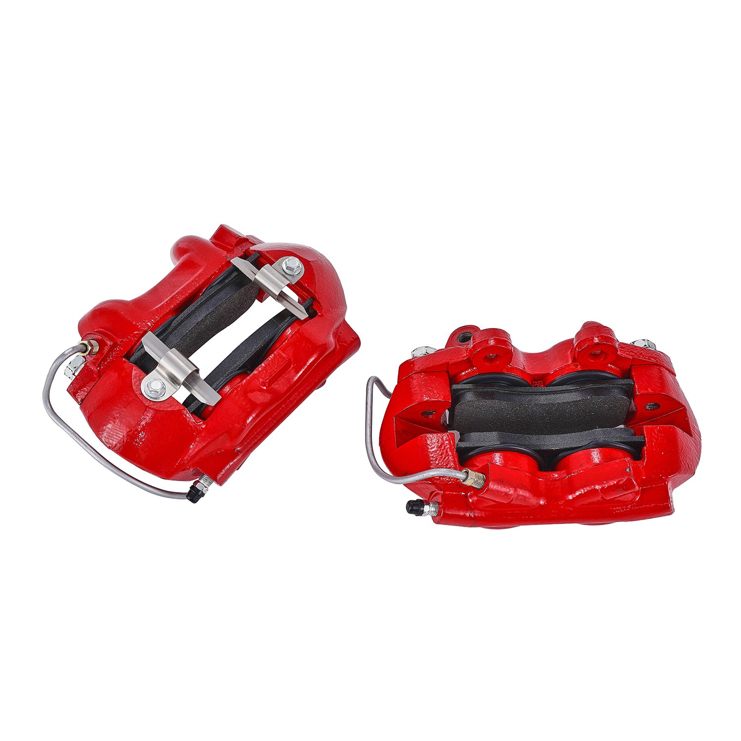 Disc Brake Calipers Loaded W/ Pads for 1967 Ford Mustang 4405-RED PCS