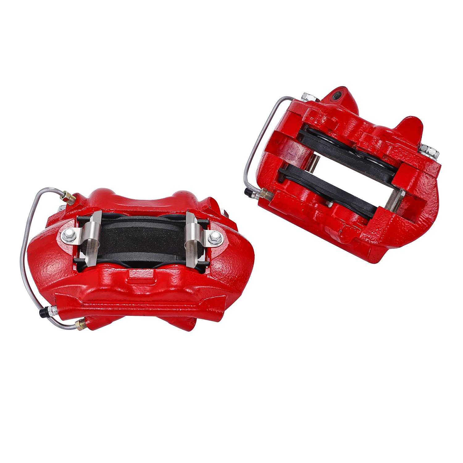 Disc Brake Calipers Loaded W/ Pads for 1967 Ford Mustang 4405-RED PCS