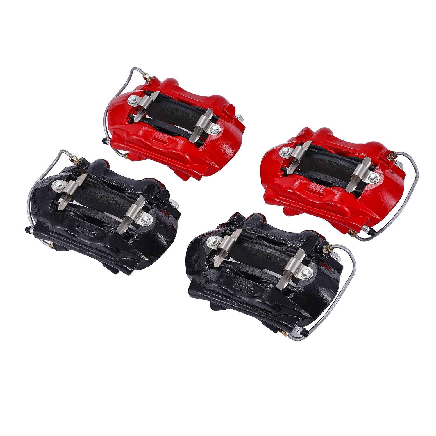 Disc Brake Calipers Loaded W/ Pads for 1967 Ford Mustang 4405-RED PCS