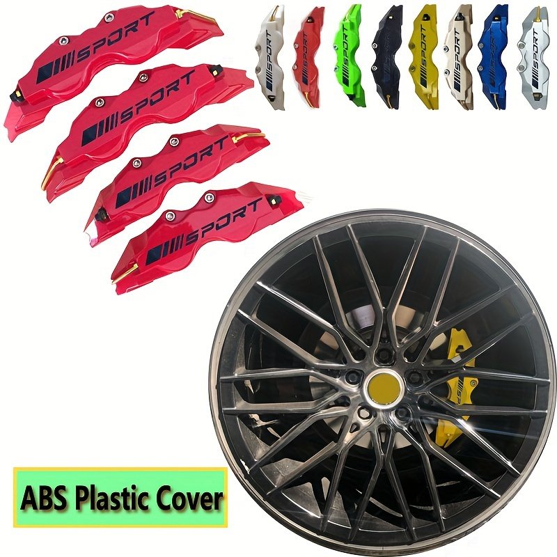 Multi-color ABS Plastic Motorsport Brake Caliper Cover Front and Rear New Condition Glue-Free Stylish Sticker