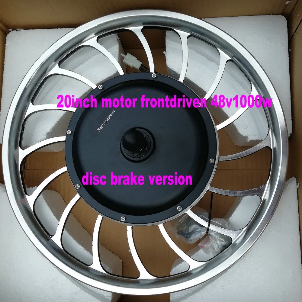 20inch BLDC Hub Motor Gearless With Wheel Front Driven 36V48V60v72v500w1000w Electric Scooter Bike Motorcycle MTB DIY PARTS