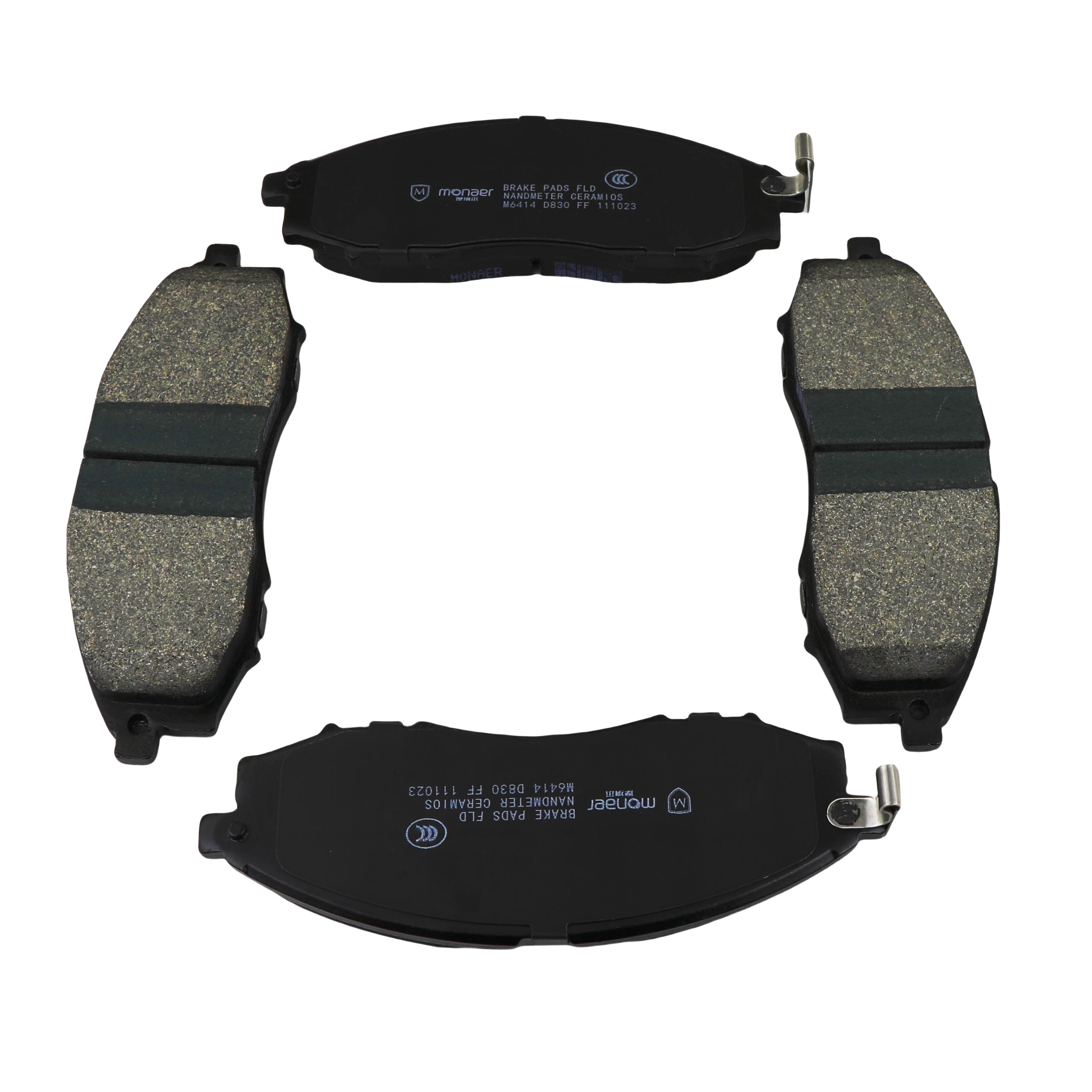 Monaer Brake Pads High Quality D830 Ceramic Front Disc Brake Pad for Nissan