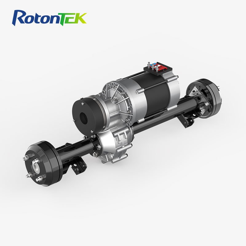 Electric Rear Axle for Bicycles 3000W-5000W Drum Brake With Permanent Magnet Synchronous Brushless Commutation DC Motor