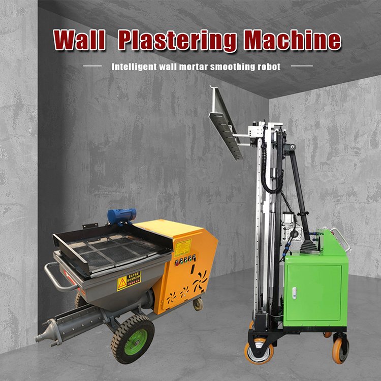 Hot High-Power Dual-Guide Automatic Lifting Wall Plastering Machine for Wall Decoration