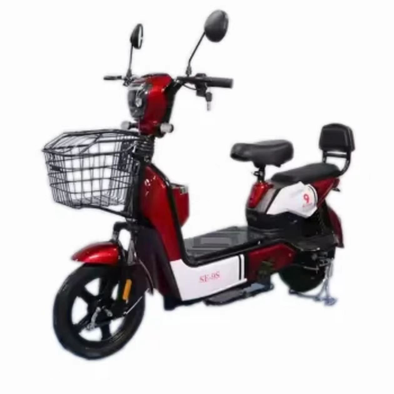 48V 350W Motor Power Electric Leisure Bicycle LCD Display Carbon Steel Frame Drum Brake Sturdy Convenient 60km Range City Riding
