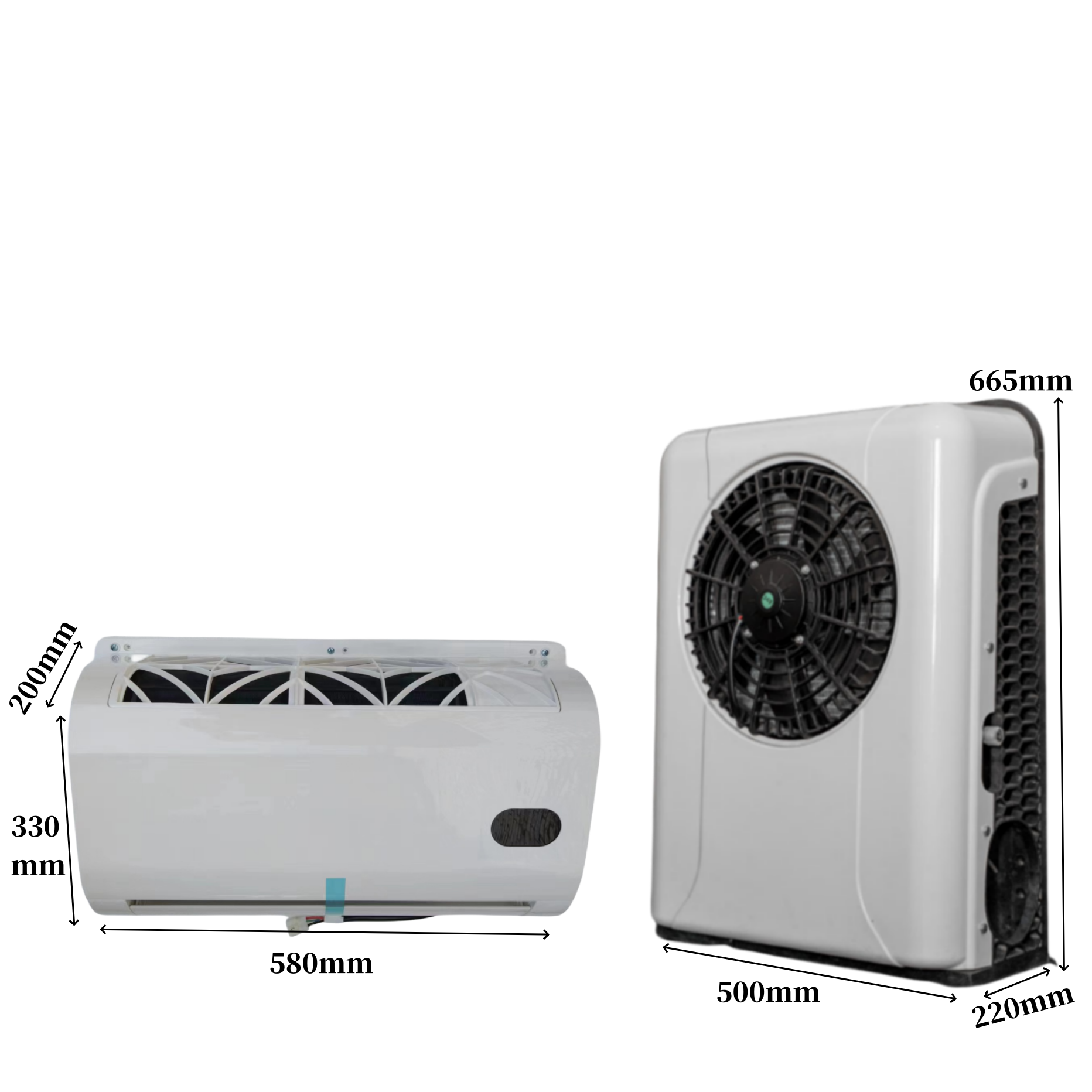 12/24 Volt air Compressor Electric air Conditioner Parking Cooler Auto AC Evaporator for RV Car