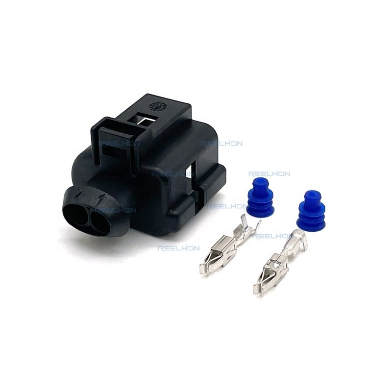 2 Pin 3.5mm Female Waterproof Sensor Rear Brake Caliper Motor Cable Harness Connector Plug for VW Audi 1J0973722A