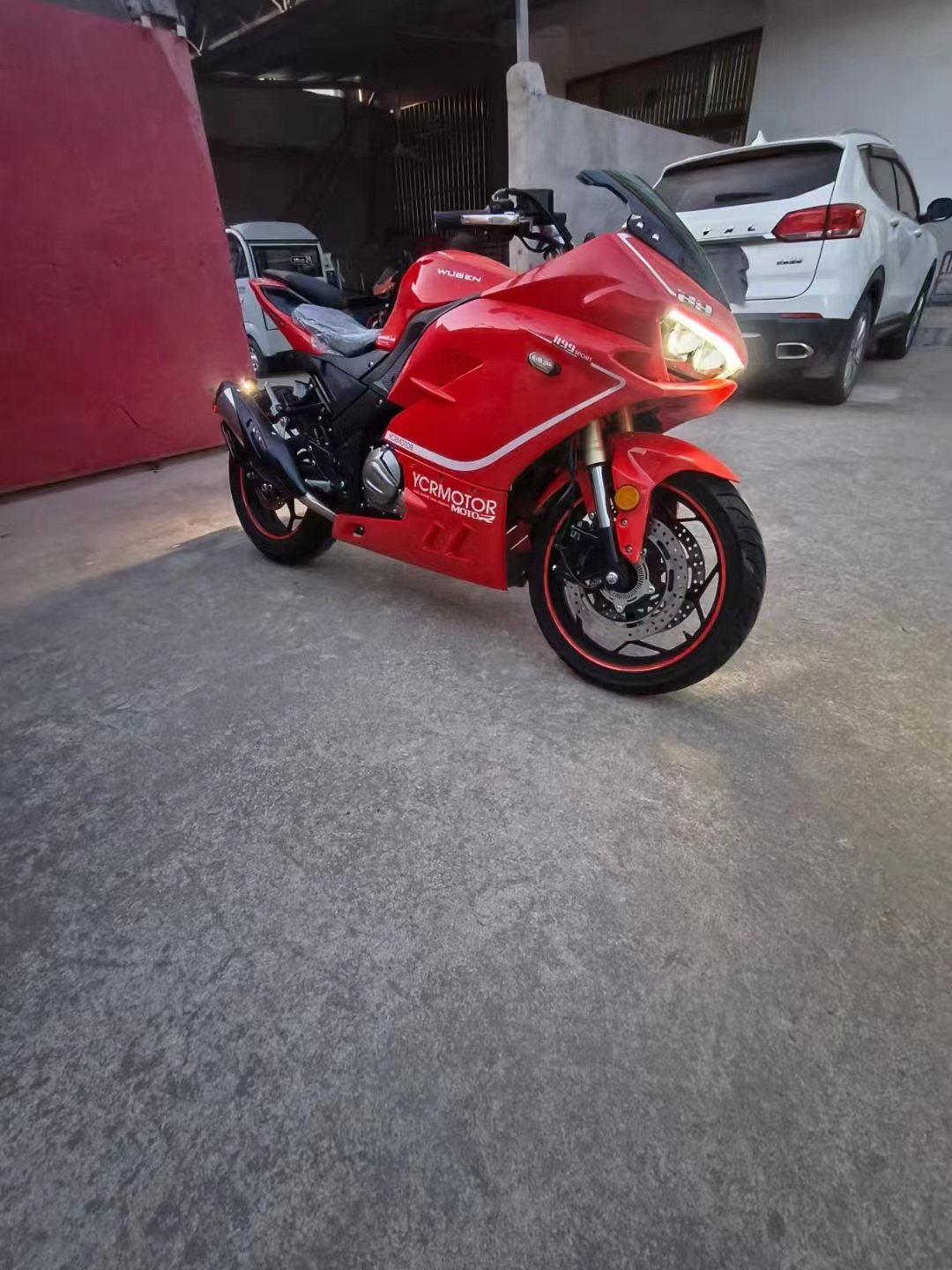 457cc Sport Gasoline Motorcycle Powerful EPA EEC Double Cylinder Scooter With Disc Brake Made of Aluminium