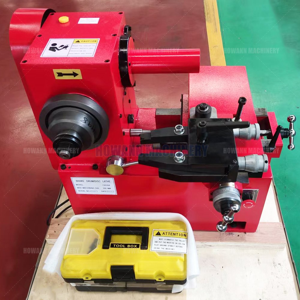 C9335A High Precision Small Vehicle Manual Automatic Dual Mode Brake Disc Drum Cutting Lathe Machine for Car, Truck and SUV