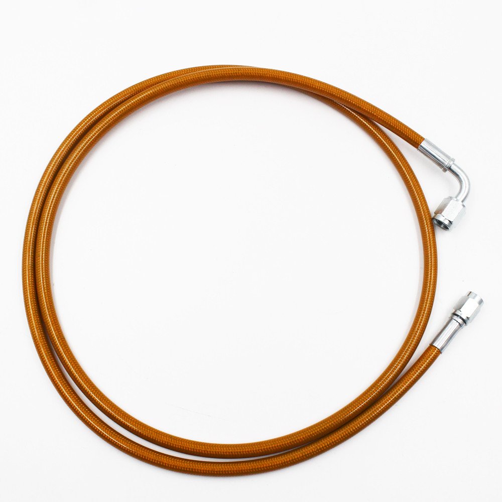 An3 Yellow Stainless Steel Braided Ptfe Core Tube Brake Oil Hose Lines Assembly