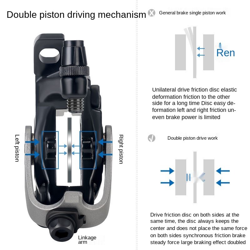 Bilateral Piston Drive Brake Caliper OEM Bike Hydraulic Disc Mtb Oil Disc Braking Bicycle Brakes Caliper