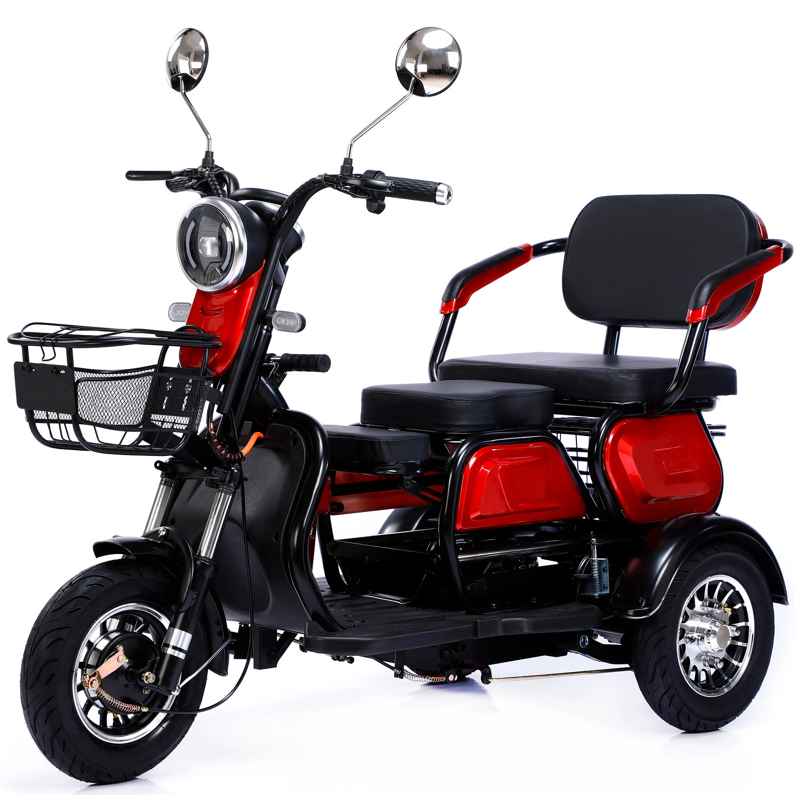 Cheap Factory Price Three Wheel Motorcycle Cargo Family E Bike 3 Seater Long Range Electric Tricycle