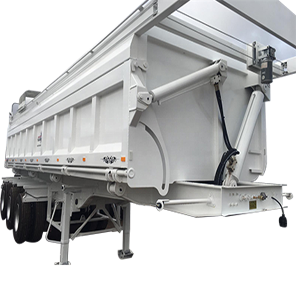CHANGCHI Van/U Shape Side Dump Semi Trailer Tilt Dumping Truck Trailer High Capacity Side Tipper Trailer With Hydraulic Cylinder