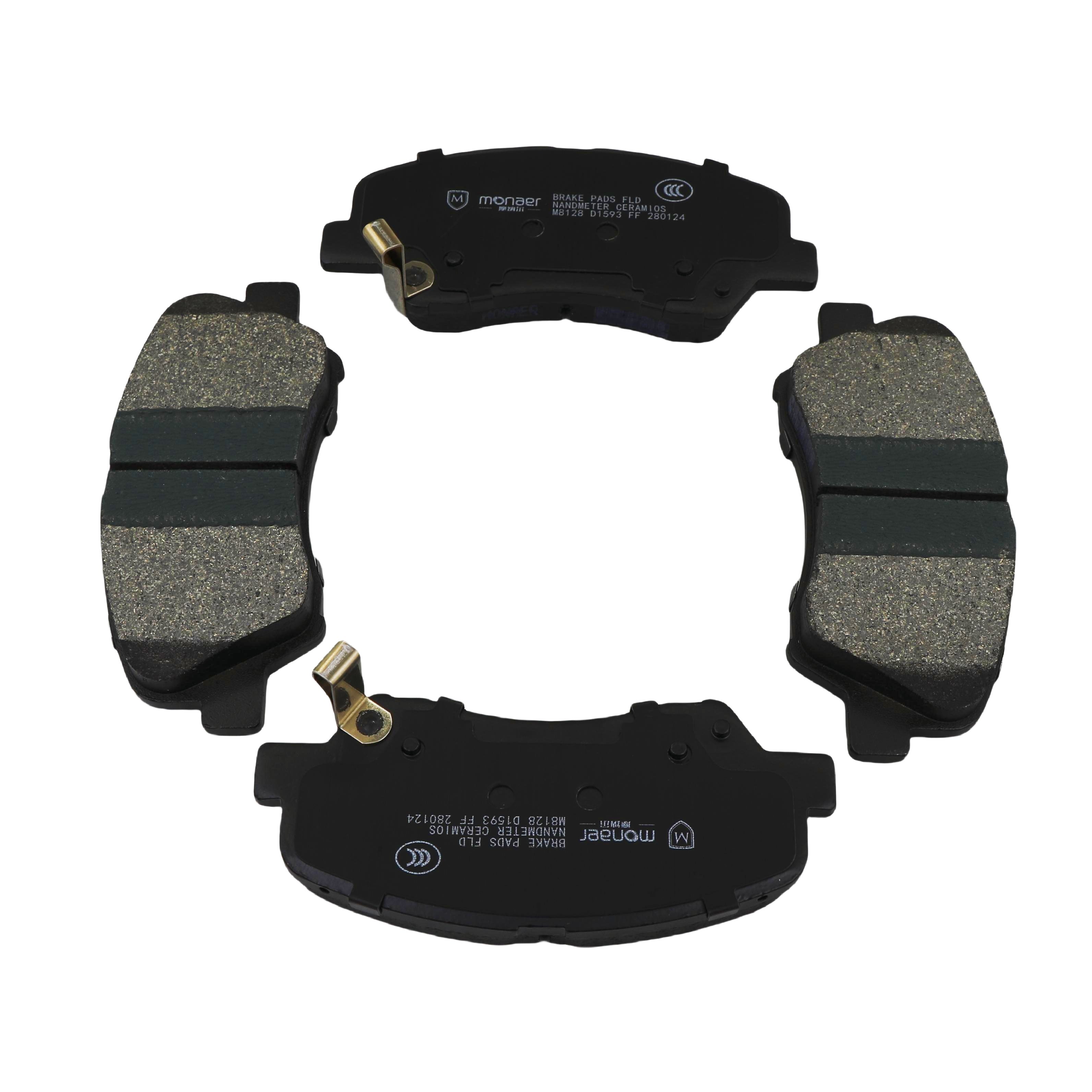 Monaer Brake Pads D1593 Ceramic Front Disc Brake Pad for Hyundai/Kia