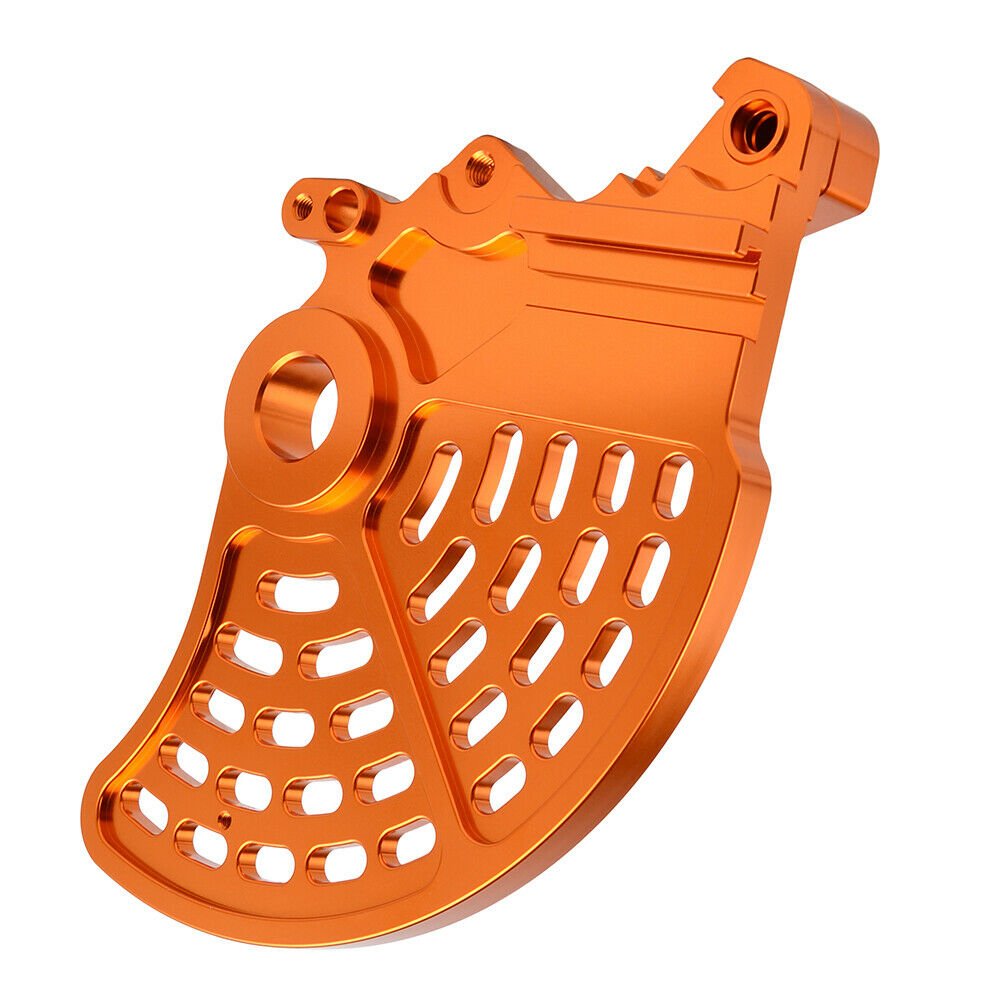 Orange Anodized Aluminum CNC Motorcycle Rear Brake Caliper Disc Guard Protector Cover