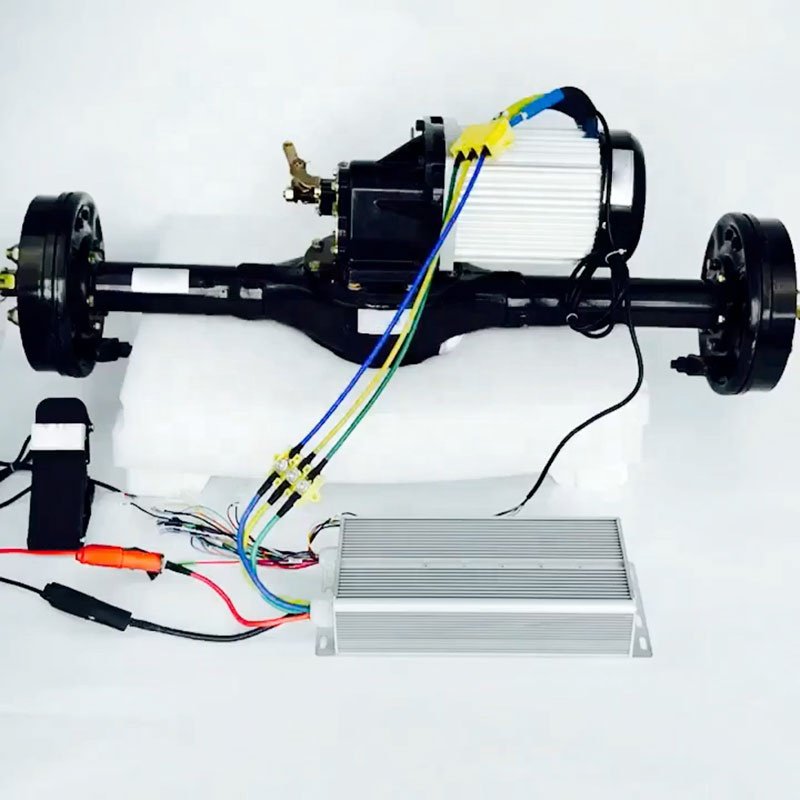 1.5 KW 2000W 3000W 60V 72V Electric Cars Drum Brake Rear Axle with Brushless Differential Motor