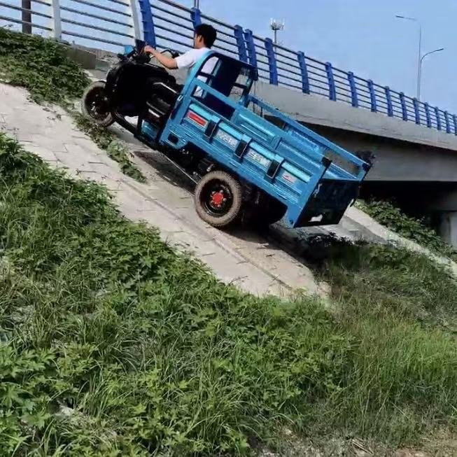 Hot selling Three-wheel Drum Brake Electric Trike cargo self-discharging Electric-tricycle