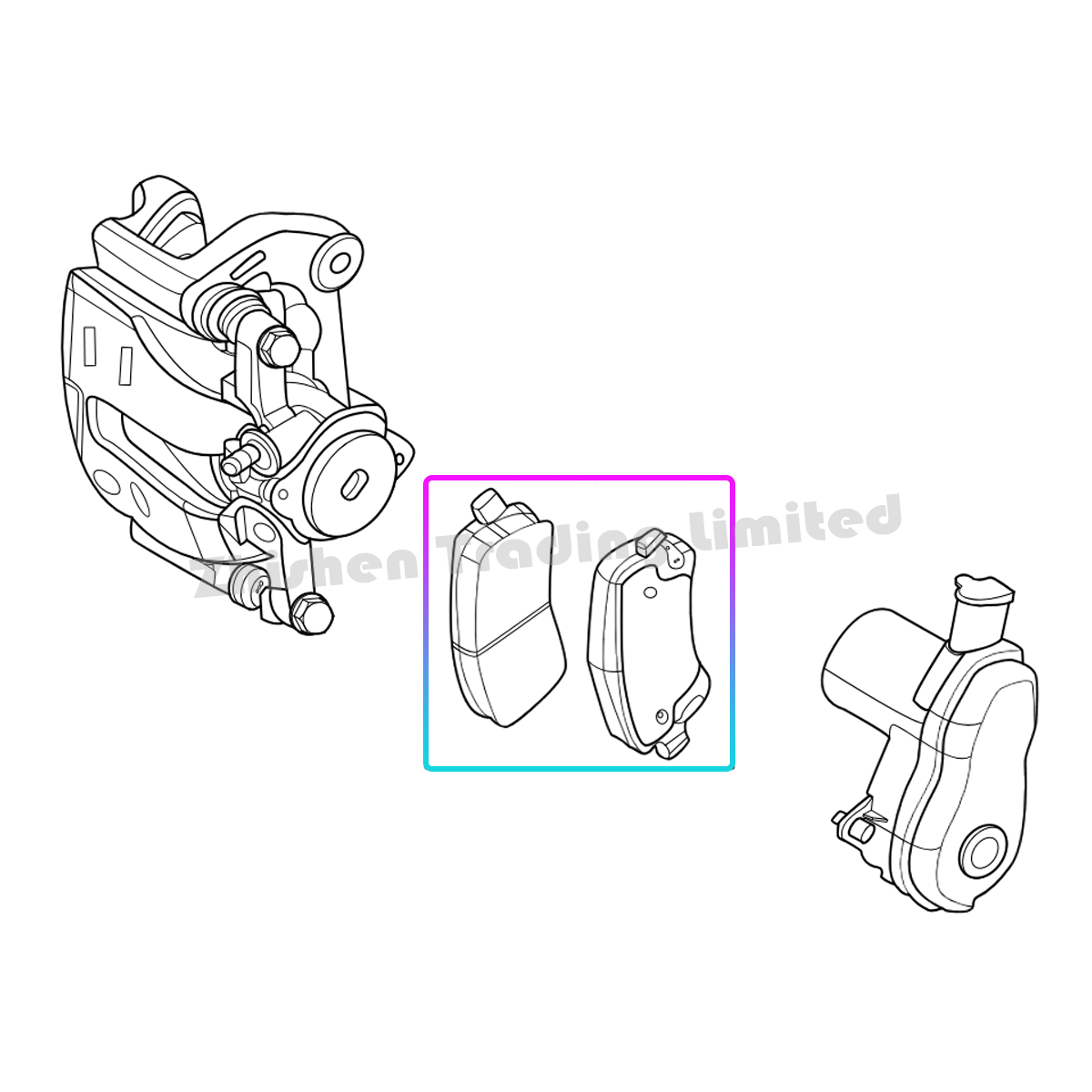 For BAIC B40 Short Axle BJ40L PLUS City Hunter B40lL Rear Friction Pads Brake Pads Brake Pads Brake Shoes ASH000065