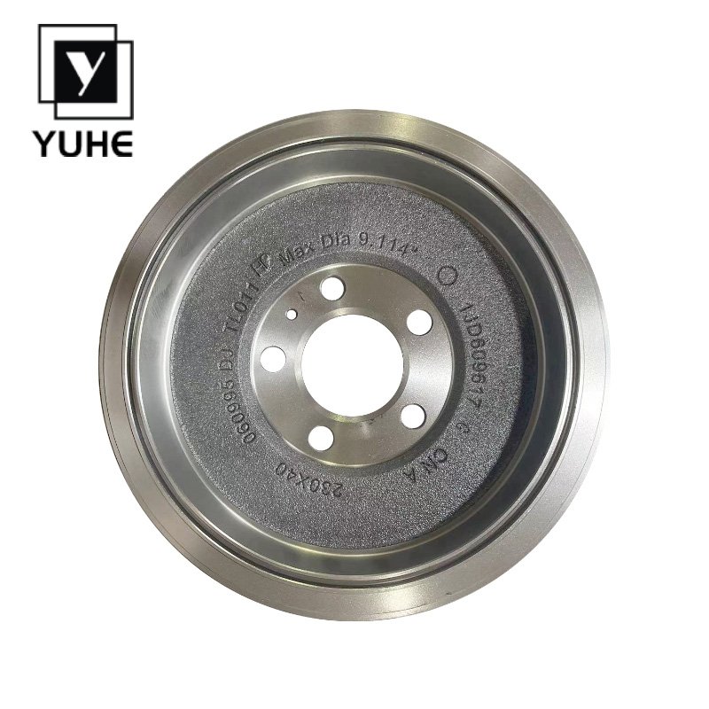 High Performance Car Parts Brake Drumroto Relectrophoresis Coating 1J0609617B for Skoda VOLKSWAGEN Hot Sell Shoe Drum