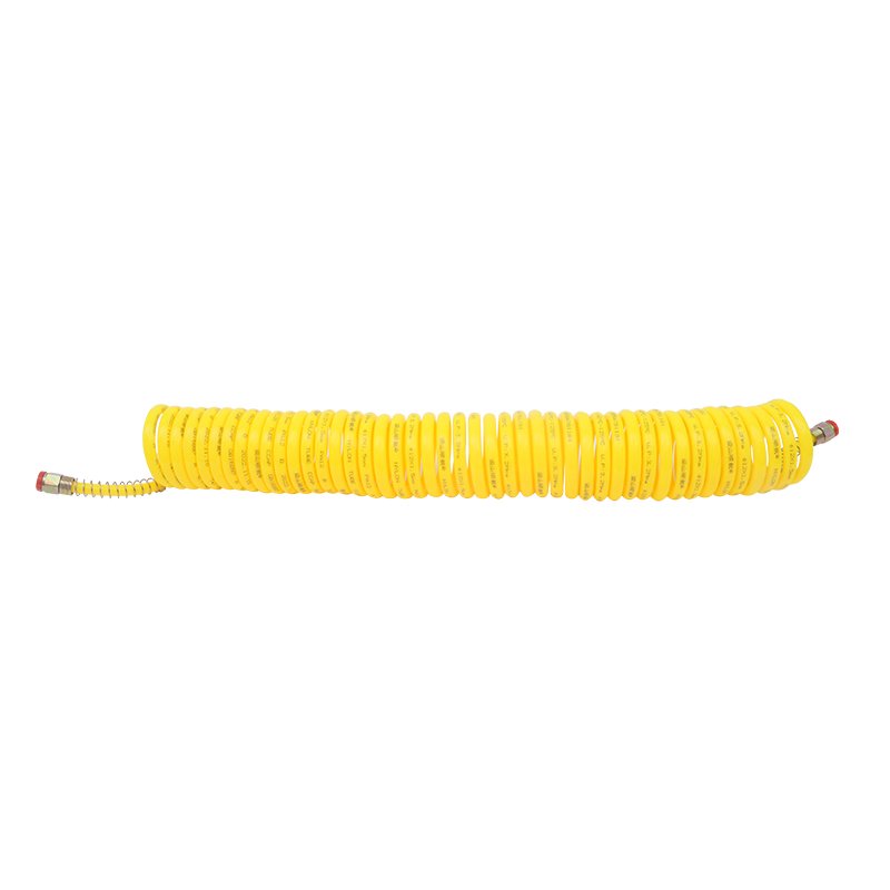 Factory Direct Sale Pa12 Yellow 28 Turns 25 Ft Soft Coil Truck Spiral Tube Air Brake Hose Sizes