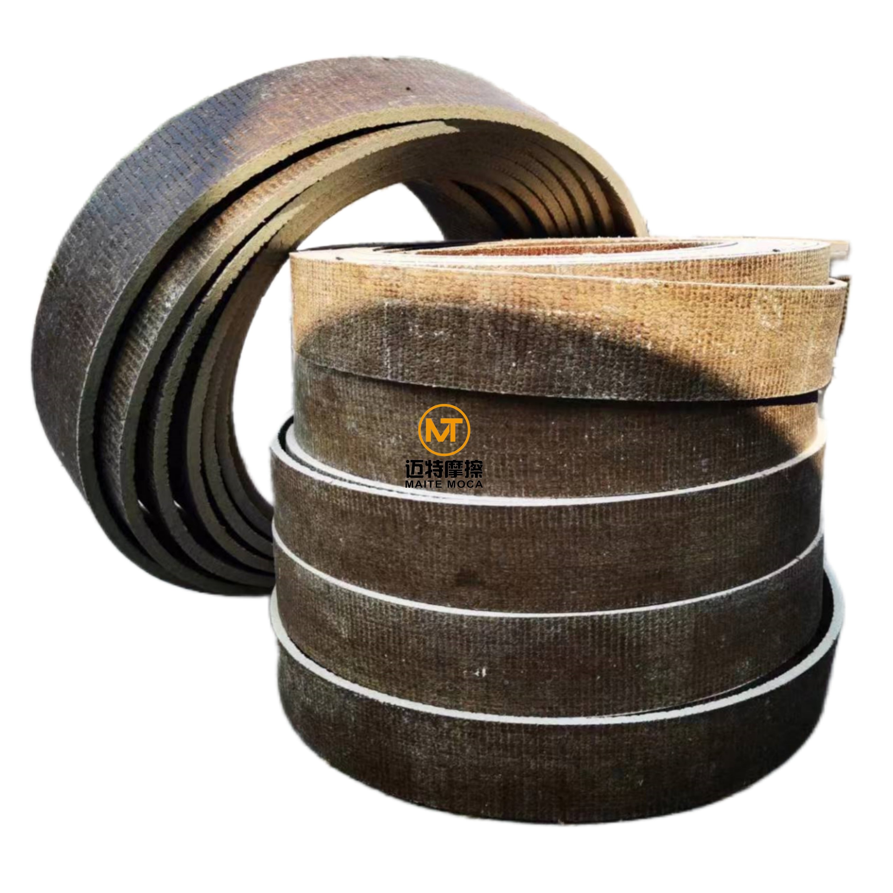 9mmx100mm-150mm Good Wear-resistant Tung Oil Resin Brown Asbestos Woven Brake Roll Lining Material for Industrial Machinery