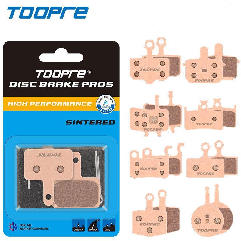 High Quality TOOPRE Bicycle Metal Sintered Brake Pads Mountain Bike Road Bike Electric Scooter Disc Brake Brake Pad
