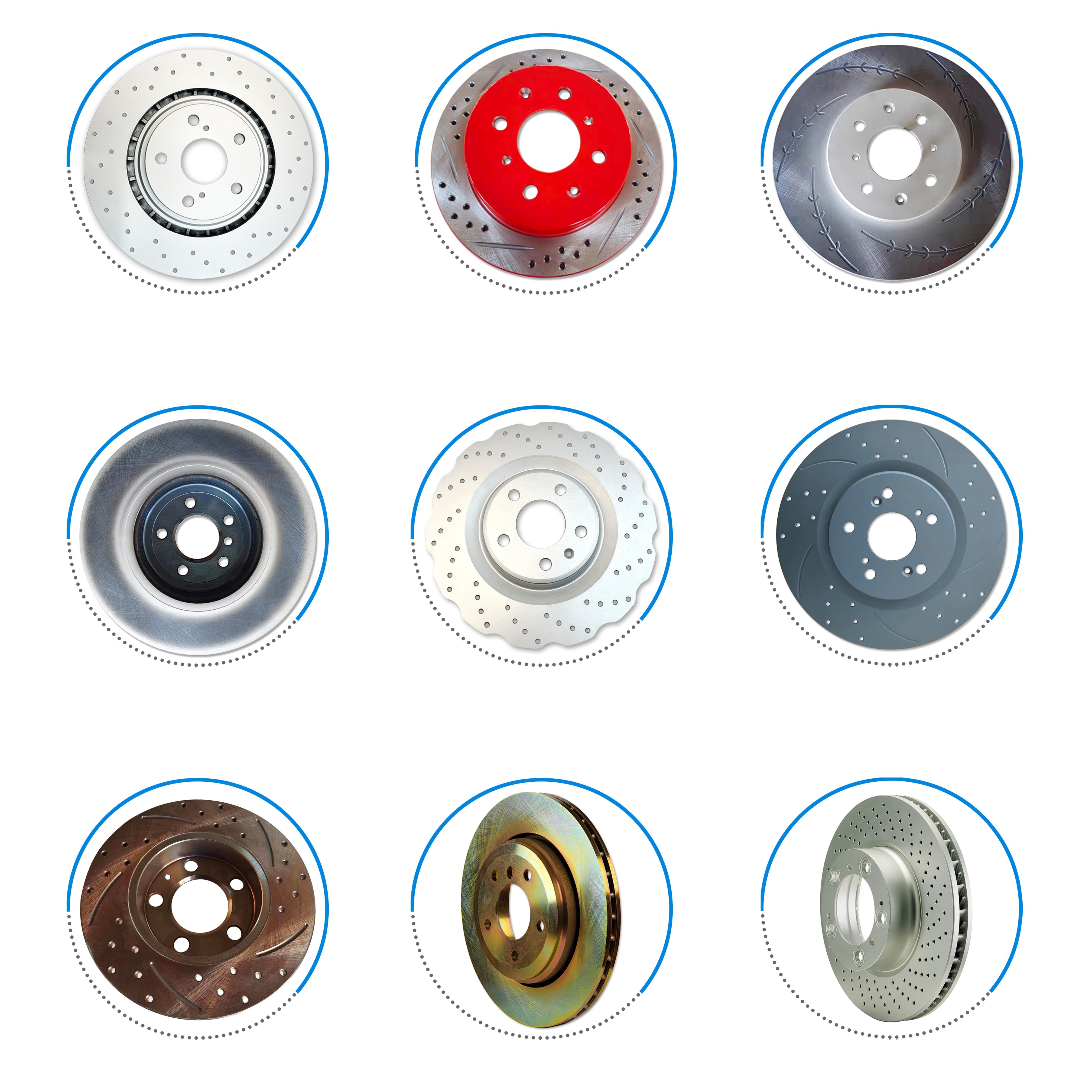 High Performance Auto Spare Parts 350mm & 203mm Front & Rear Brake Disc for Foton UTV