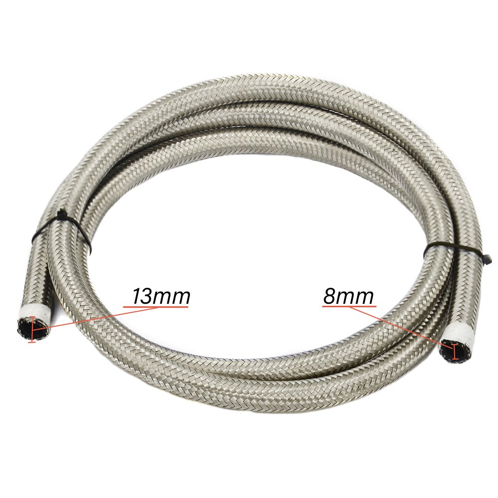 AN6/AN8/AN10 Universal Car Fuel Hose Oil Gas Line Stainless Steel Braided Pipeline Gas Radiator Brake Hose Fuel Pipe