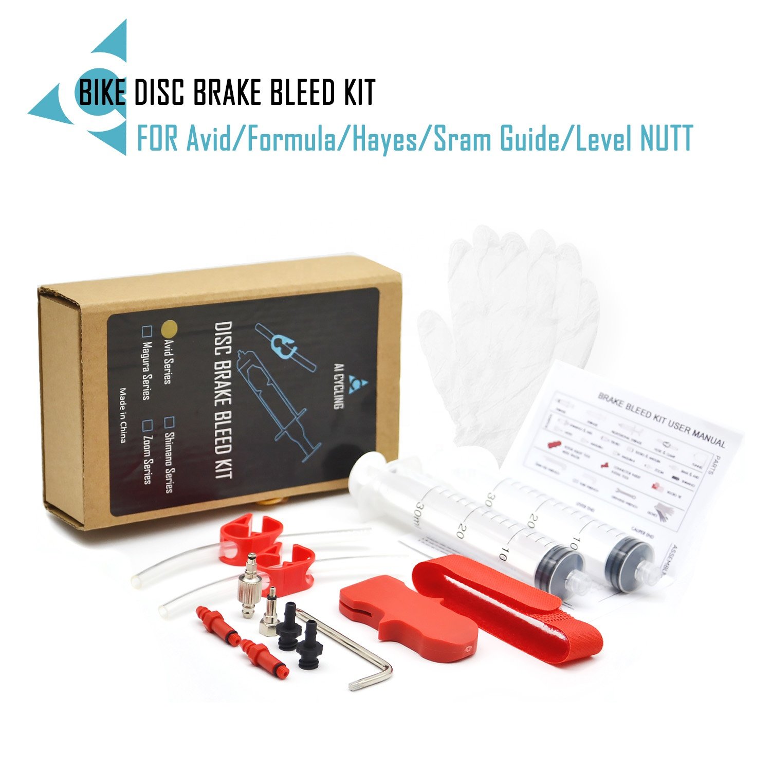 Hot Sale Bicycle Brake Bleed Kit Bike Hydraulic Disc Brake Repair Tools Set Oil Bleed Kit for AVID Brake
