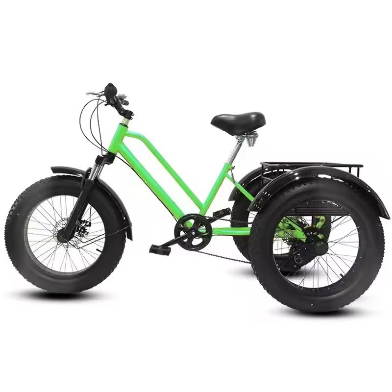 DIY Cargo Fat Tire Trike Pedal Bike Customized Adult Mountain Tricycle for Electric Fat Cargo Trike 3 Three Wheel Bike