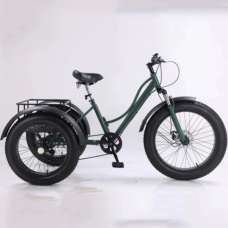 DIY Cargo Fat Tire Trike Pedal Bike Customized Adult Mountain Tricycle for Electric Fat Cargo Trike 3 Three Wheel Bike