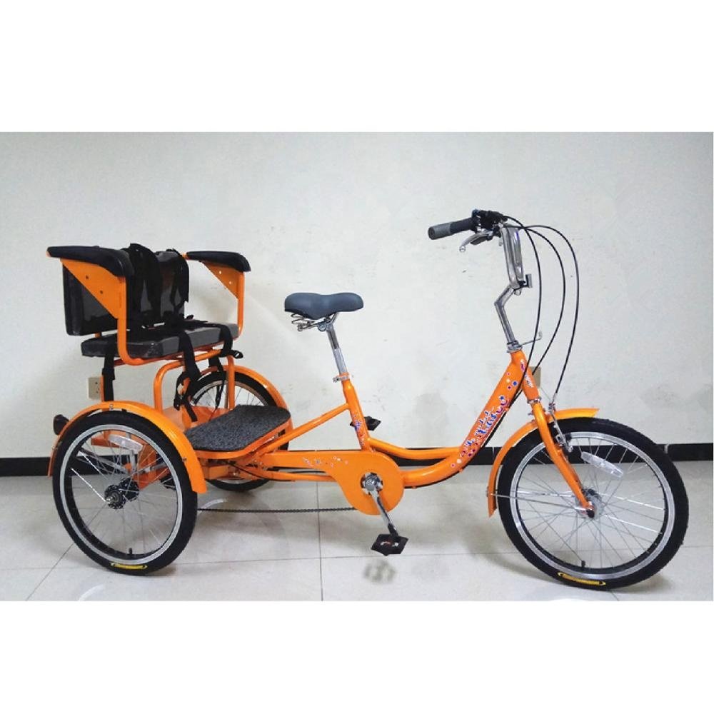 20" or 24" Multi Speed Adult Pedal Tricycle 3 Wheel Cycle Trike with Baby Seat