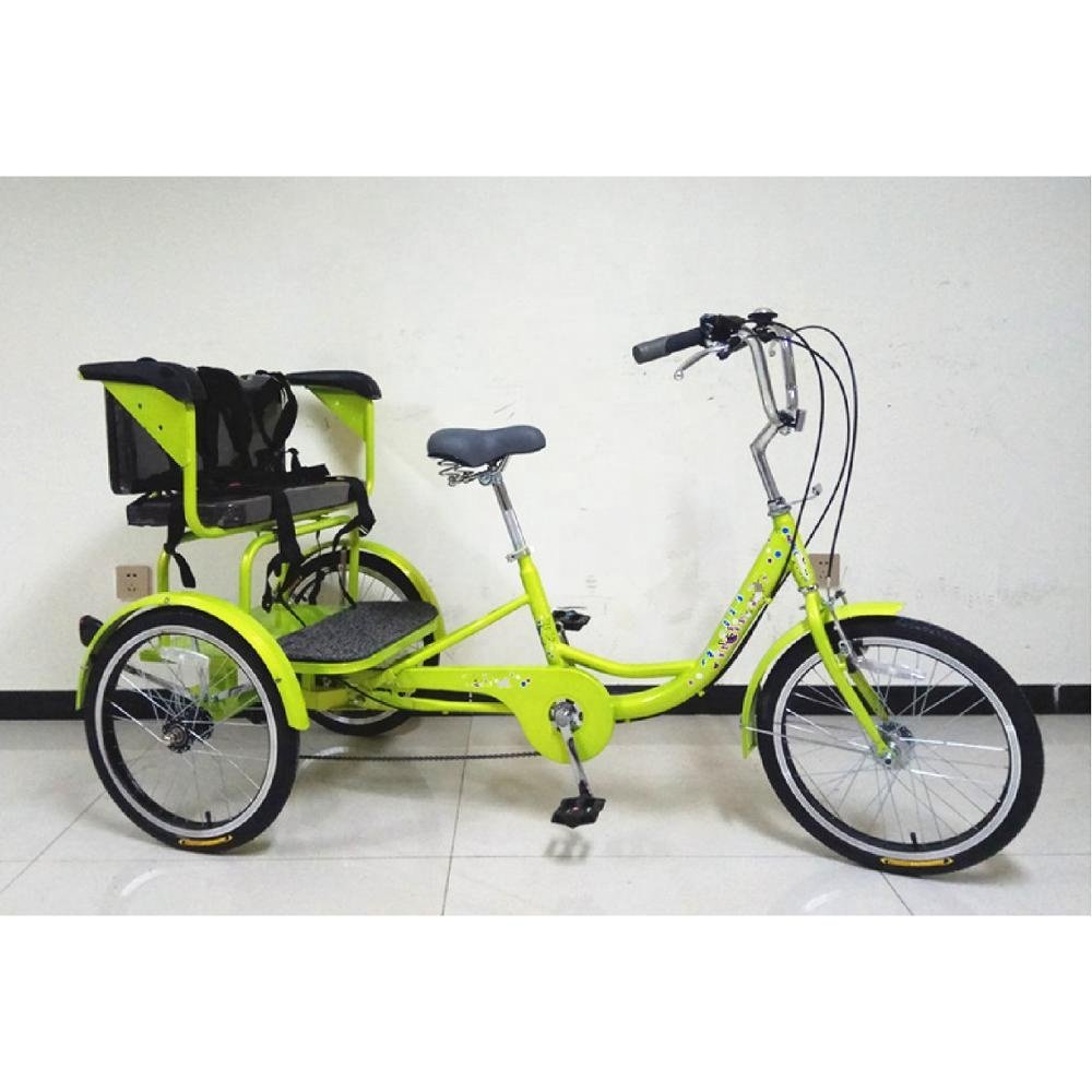 20" or 24" Multi Speed Adult Pedal Tricycle 3 Wheel Cycle Trike with Baby Seat