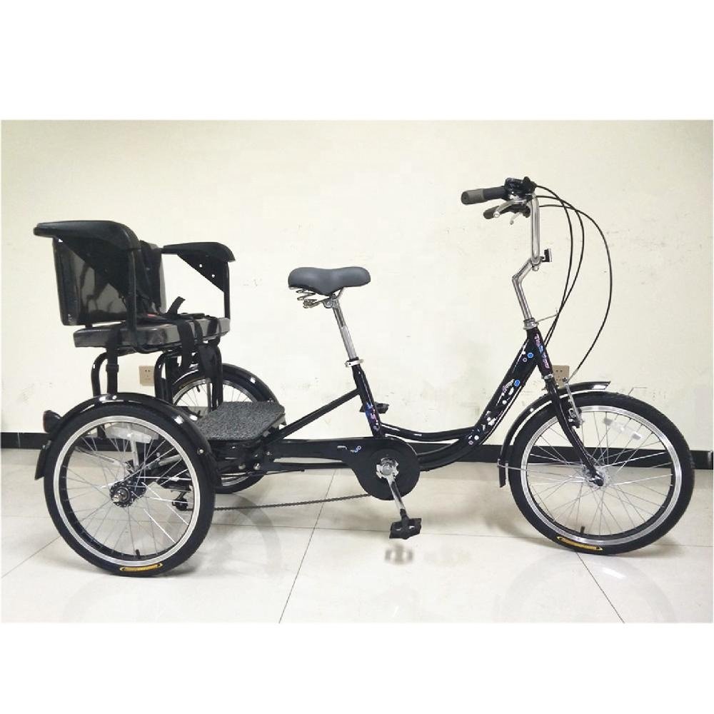 20" or 24" Multi Speed Adult Pedal Tricycle 3 Wheel Cycle Trike with Baby Seat