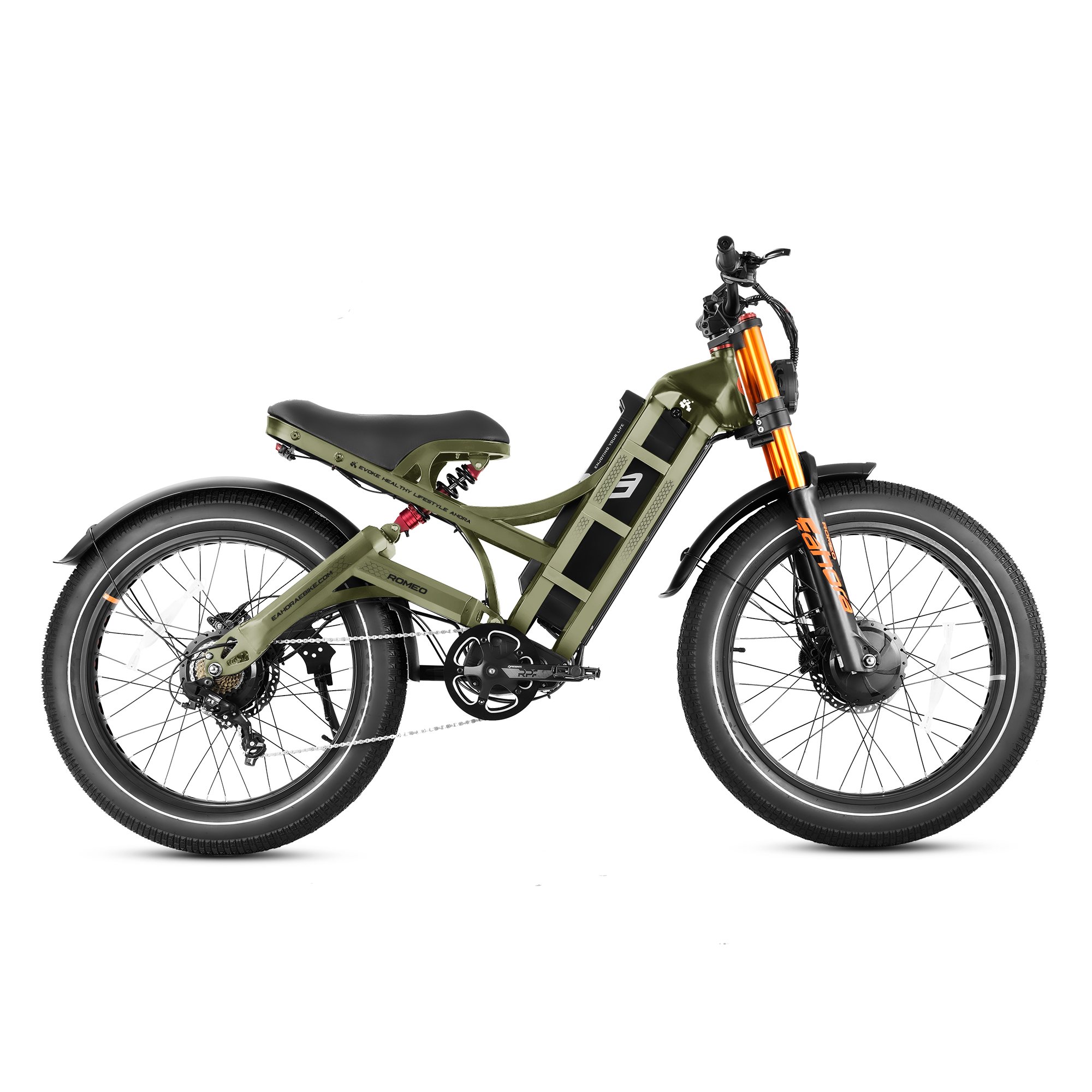 Romeo Pro II Eahora Motor Power 2*120n-M 52v 60ah Dirt Mountain City Electric Bicycle Fat Tire Electric Bike