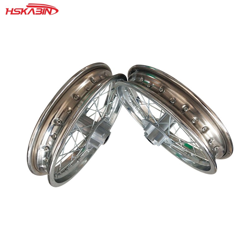 Off-road Motorcycle Electroplated Rear Hub 1.85X14 Inch Disc Brake Drum Rear Steel Rim Assembly Accessories for Motorcycles