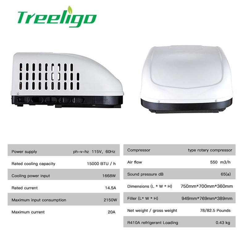 Hot 15000BTU 220v 115v Roof Top air Conditioner for caravan Rv Ac Truck Campervan