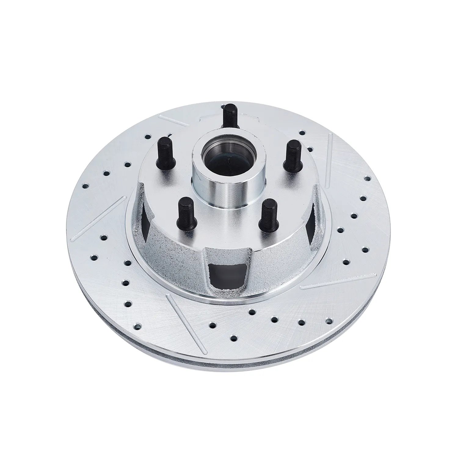 Street Rod Front Disc Brake Rotor Drilled Slotted for 1964-1967 Ford Mustang Left and Right Pair 5406D