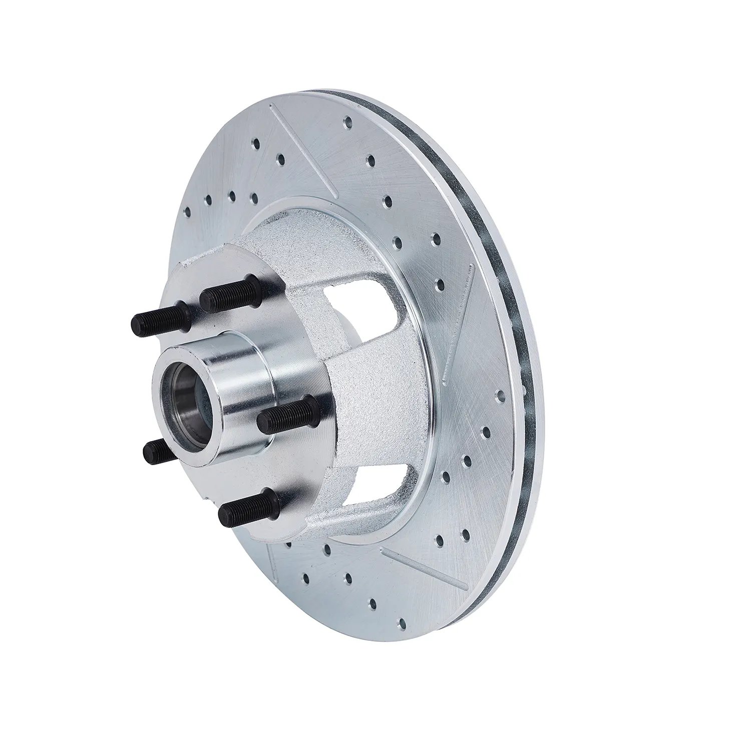 Street Rod Front Disc Brake Rotor Drilled Slotted for 1964-1967 Ford Mustang Left and Right Pair 5406D