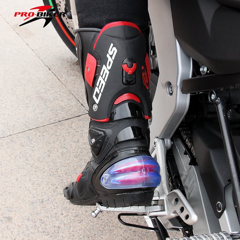 Moto Racing Microfiber Leather Motorcycle Boots Winter Summer Riding Shoes Mountain Bike Off-Road Cycling Mesh Lining Rubber