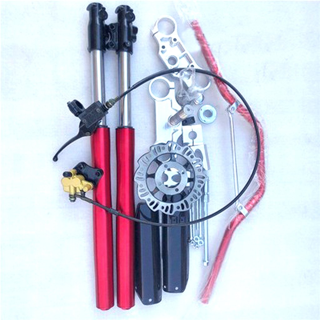 800mm Front Fork Shock Suspension with Handlebar Triple with Brake Caliper for Motocross Off-Road Style Dirt Pit Bike