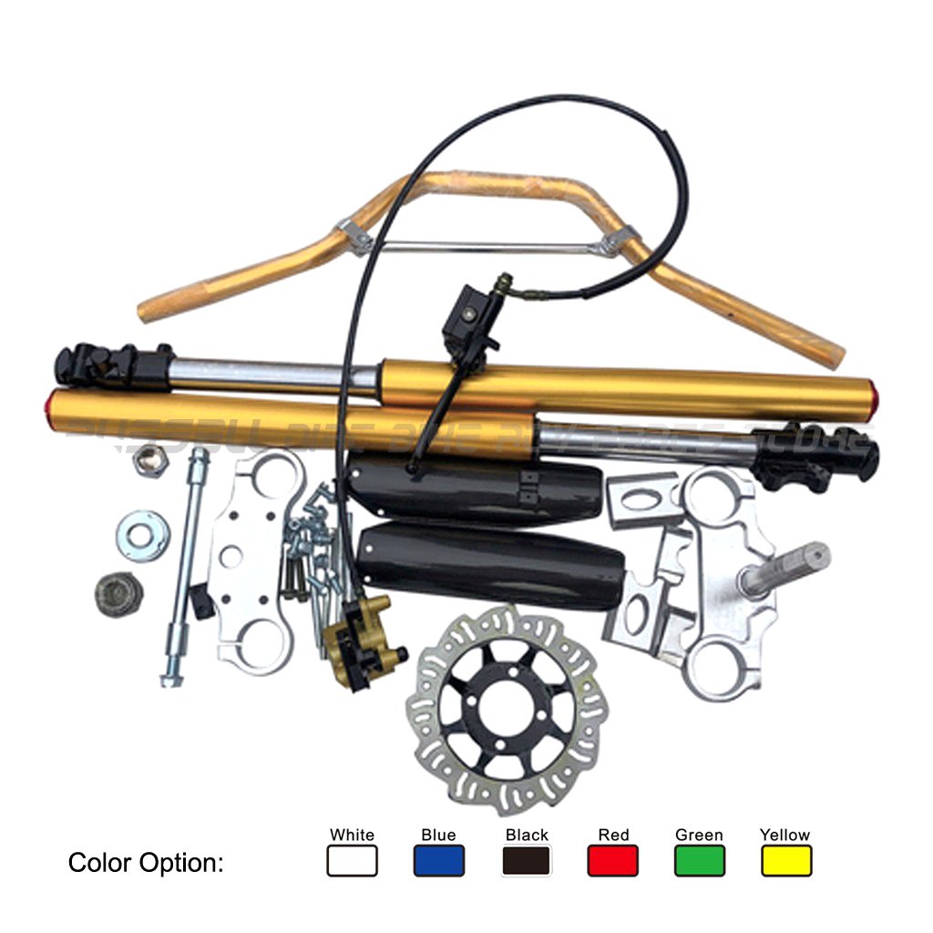 800mm Front Fork Shock Suspension with Handlebar Triple with Brake Caliper for Motocross Off-Road Style Dirt Pit Bike