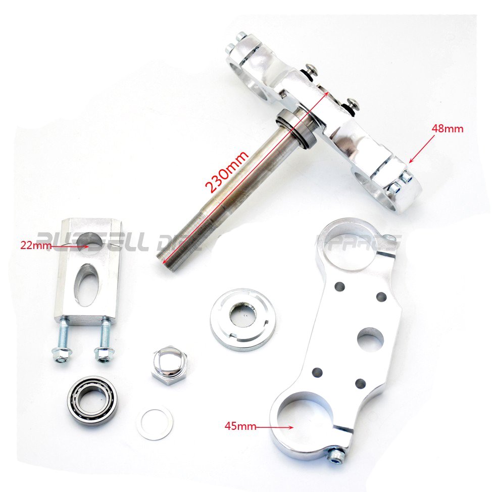 800mm Front Fork Shock Suspension with Handlebar Triple with Brake Caliper for Motocross Off-Road Style Dirt Pit Bike