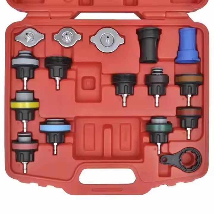 18pcs Vehicle Tools Cap Cooling System Coolant Radiator Pressure Tester