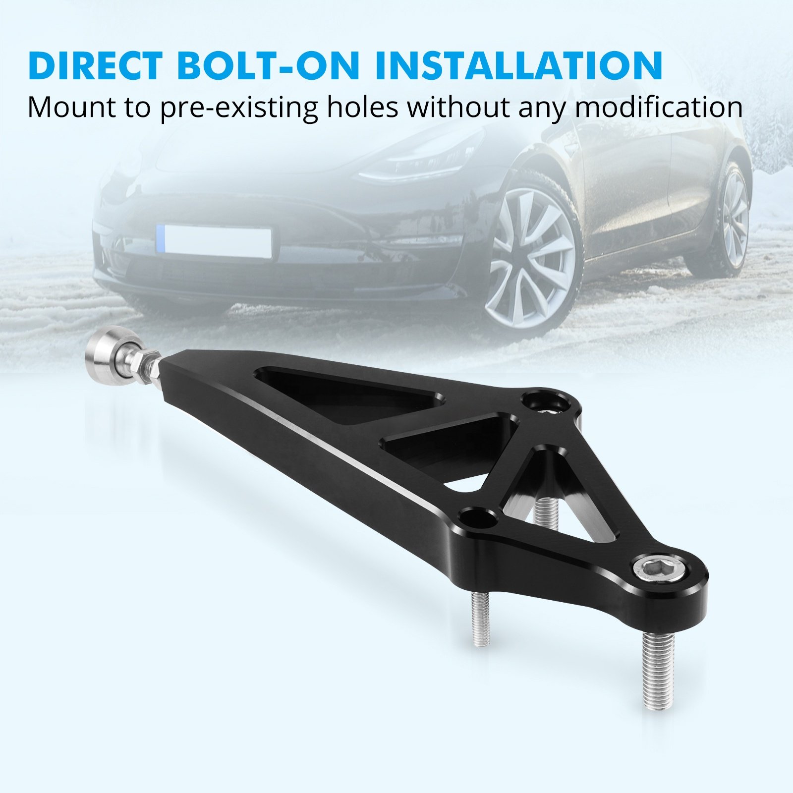 BEVINSEE Aluminum Brake Master Cylinder Bracket Brake Support Brace for Tesla Model 3 2017-2020 2021 2022 2023 LHD