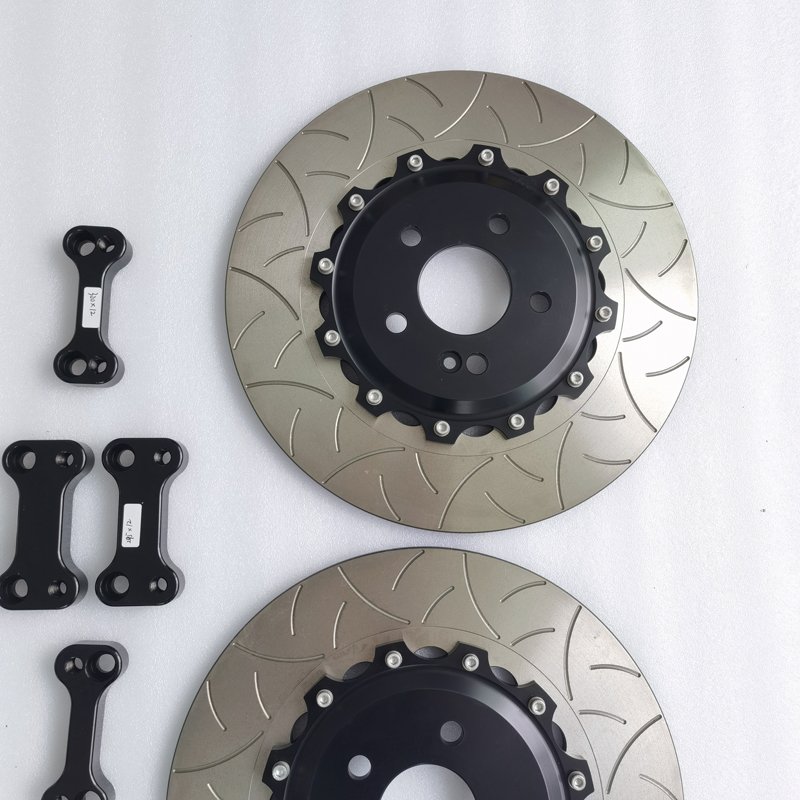 Jekit 355*22mm Rear DIsc Pair Black Anodise Bracket Pair for Audi RS3 8V Saloon