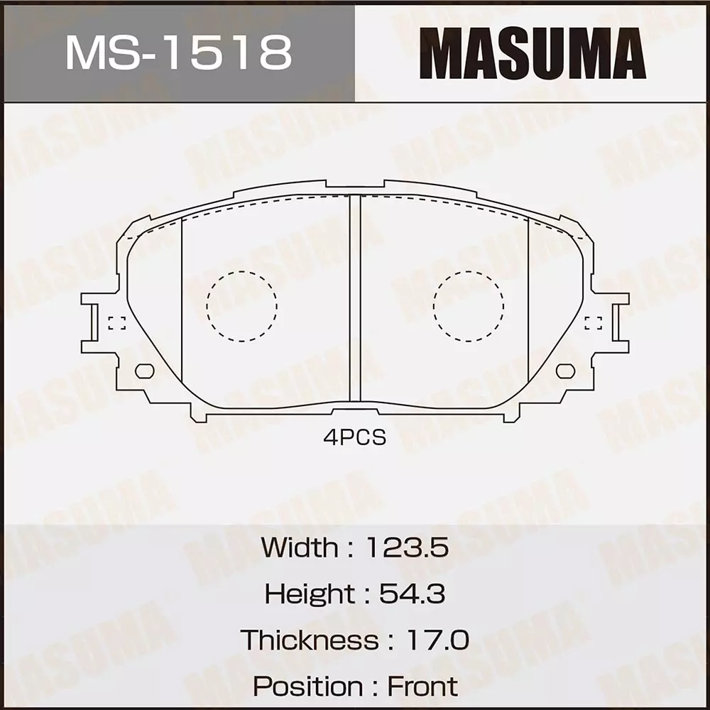 MASUMA 04465002220 High Quality Front Break Pad Car Brake Pads Sets for Toyota for Corolla for Prius for Rav4