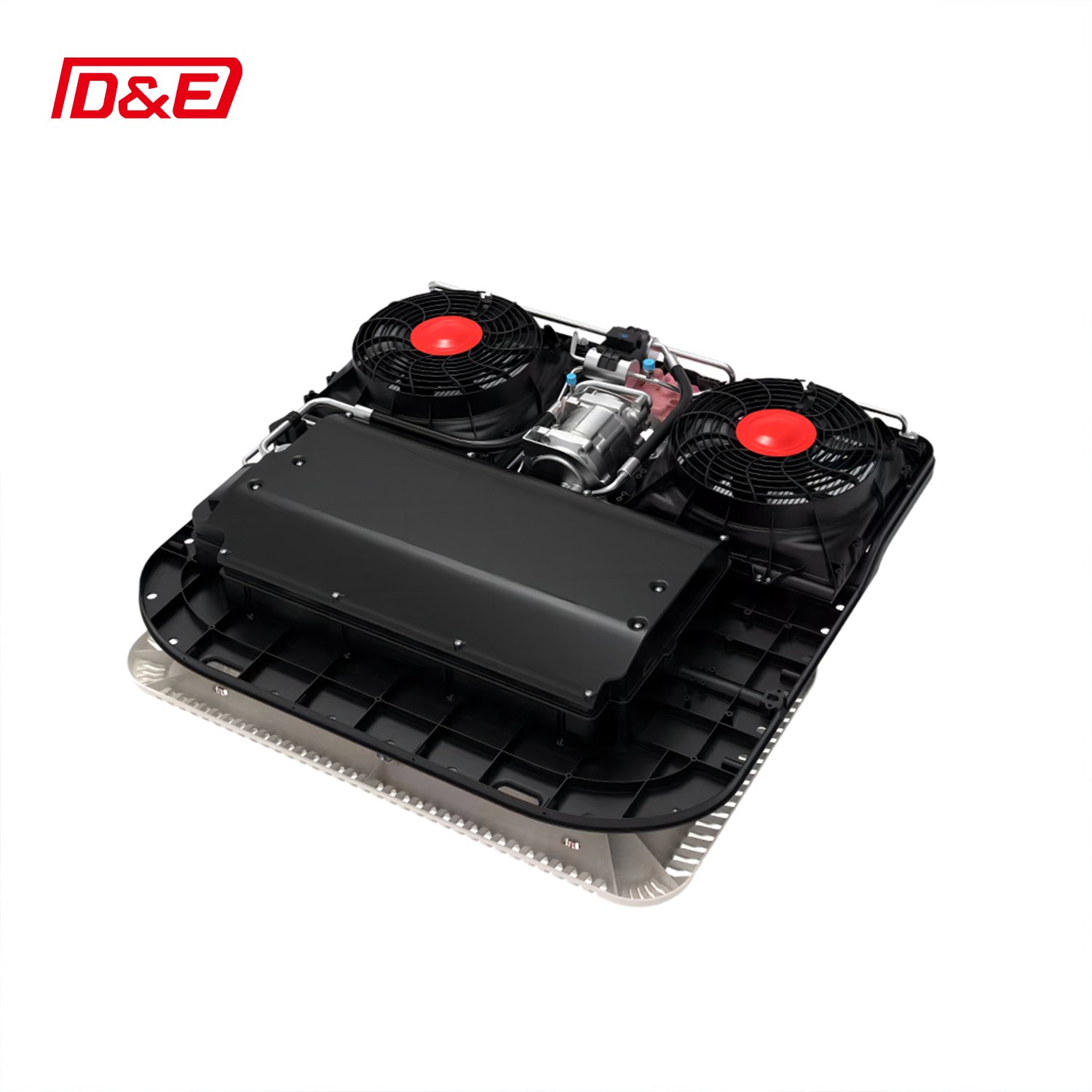 Double Fan Parking air Conditioner 12v 24v for Truck RV Camper Van All Brushless Motor Fan High Cooling Capacity Light