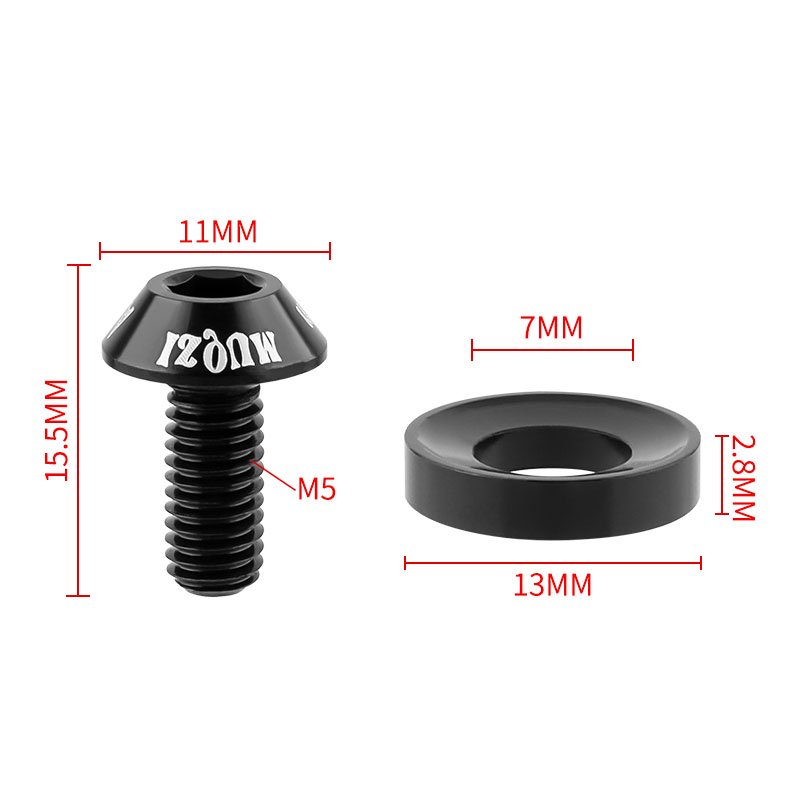 MUQZI Folding Bike Brake Screws C Clip Brake Pads Fixing Screw M5 Brake Clamps Screw