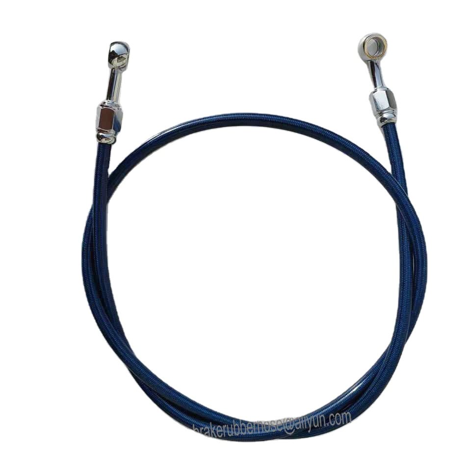 Stainless Steel Braided PTFE Brake Hose with PU Layer Oil Fuel Line for Automotive and Motorcycle Assembly Auto Brake Hoses